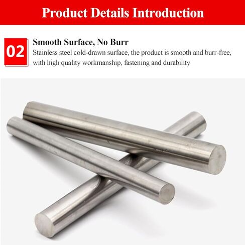 4 Pcs 304 Round Rods Solid Shaft Rods 500Mm Suitable for DIY Craft Model,Diameter 4.5mm(Diameter 4.5mm) in Saudi Arabia