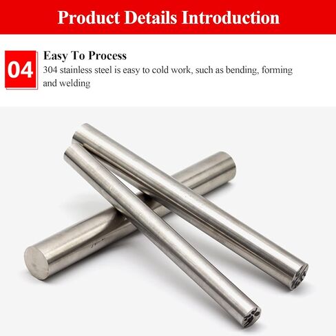 4 Pcs 304 Round Rods Solid Shaft Rods 500Mm Suitable for DIY Craft Model,Diameter 4.5mm(Diameter 4.5mm) in Saudi Arabia