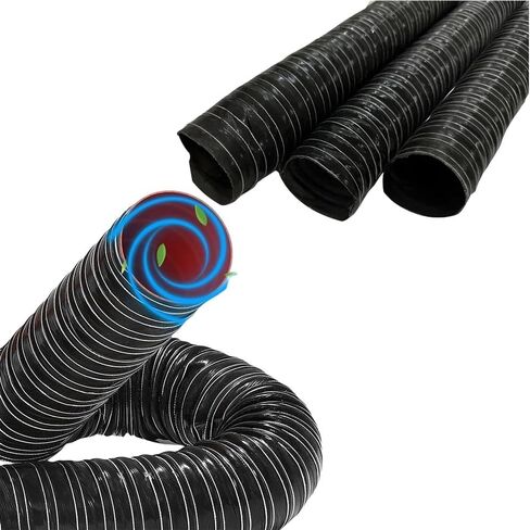 High Heat Flexible Brake Cooling Duct Hose 2.5in, Silicone Exhaust Vent Pipe for Automotive Garage Air System, 76mm (3") x 2m-6.5ft, Black in Saudi Arabia
