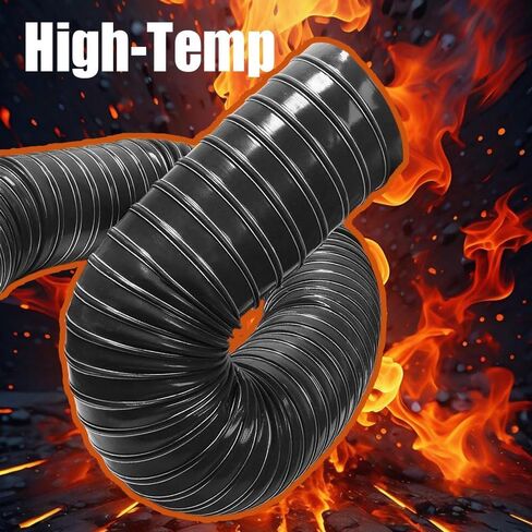 High Heat Flexible Brake Cooling Duct Hose 2.5in, Silicone Exhaust Vent Pipe for Automotive Garage Air System, 76mm (3") x 2m-6.5ft, Black in Saudi Arabia