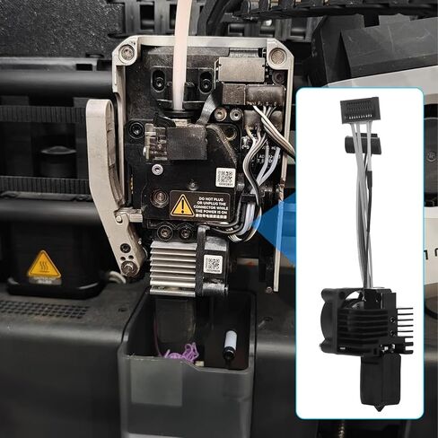 Bamboo Lab P1P, P1S Hotend Complete Kit for P1 Series 3D Printer, Full Assembly Hardened Steel Hot End with Fan, Thermistor, Ceramic Heater, 0.4mm Nozzle, and Extruder Heating Block Replacement in Saudi Arabia