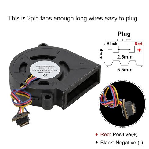 5015 24Vp1 Fan Dual Ball Bearing Cooling Blower Fan for Lab P1P P1S 3D Printer Quiet Turbo Fan,3D Printer DC24V Extruder Hotend Cooling Fan 5015 for Bambu Lab P1P/P1S in Saudi Arabia