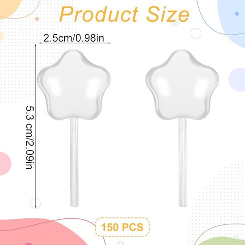 150PCS Pipetas para Postres, 4ml Star Shape Mini Pipettes, Clear Plastic Pipetas para Caramelo de Flan, for Dessert Decorations, Birthday Party and Holiday Decoration in Saudi Arabia