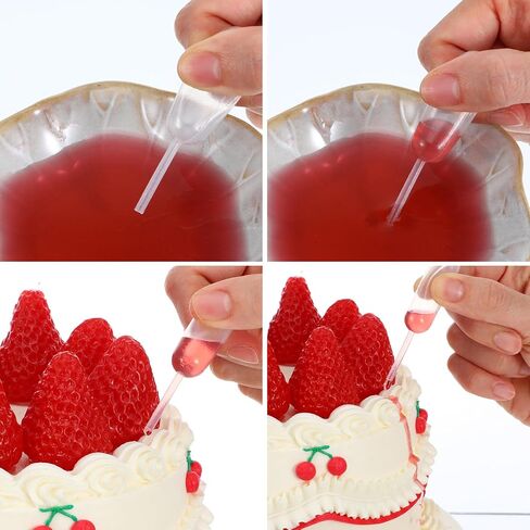 1000 Pcs Cupcake Pipette, 4ml Plastic Pipettes Droppers for Cupcakes Disposable Liquid Droppers Liquid Transfer Tubes for Chocolate Strawberries Desserts Ice Cream Mini Cakes in Saudi Arabia