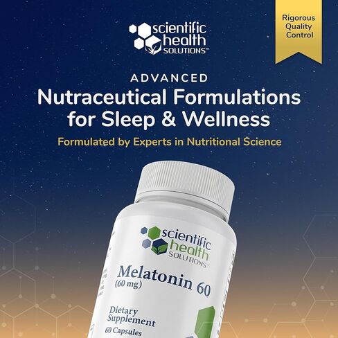 الميلاتونين 60 ملغ | جرعة عالية من الميلاتونين في كبسولات سهلة البلع | نباتي، غير معدّل وراثيًا، وخالي من الغلوتين | قوة إضافية أمريكية الصنع (مفردة) in Kuwait