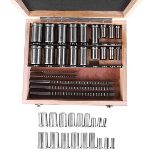 مجموعة أدوات Keyway Broach المكونة من 30 قطعة، مجموعة أدوات تشغيل المعادن مع 5 دبابيس و18 جلبة و7 حشوات لتشغيل المعادن وتصنيعها in Kuwait
