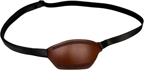 رقعة عين جلدية فاخرة مصنوعة يدويًا مع بطانة إسفنجية ناعمة، رقعة عين مقعرة للبالغين للرجال والنساء in Kuwait