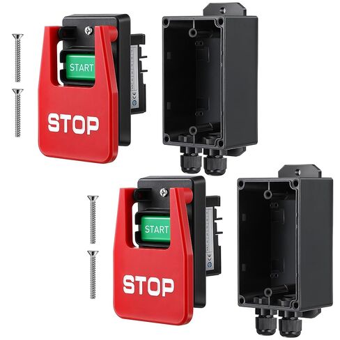 Dreyoo 120/230V مرحلة واحدة مفتاح التشغيل/إيقاف التشغيل ، تبديل فعال 120V 2HP OFF ، مفاتيح طاقة أمان مع مجداف علامة توقف كبيرة سهلة الاتصال للطاقة السريعة لمشاهدة الجدول ، أدوات النجارة الخشبية in Saudi Arabia
