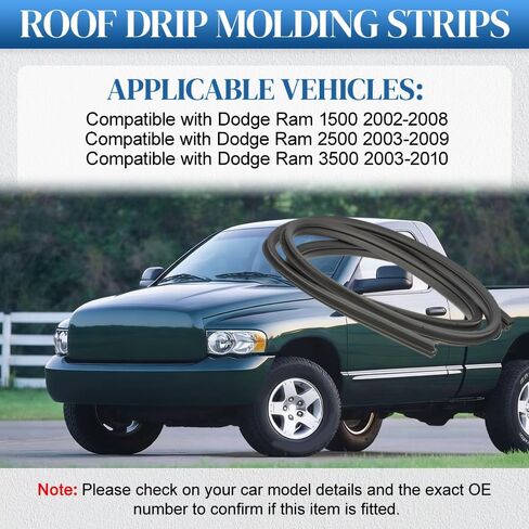 Riloer Weatherstrip Seal, 5131160, 55277294AA, Car Door Seal Strip, Compatible with Dodge Ram 1500 2002-2008, Compatible with Dodge Ram 2500 2003-2009, 1 pc in Saudi Arabia