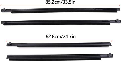 4 قطعة حزام عازل للنافذة 68163-35010 ، لـ 1995-2005 Toyota 4Runner ، استبدال 68164-35010 ، شريط زجاجي للباب ، ختم صب النافذة in Kuwait