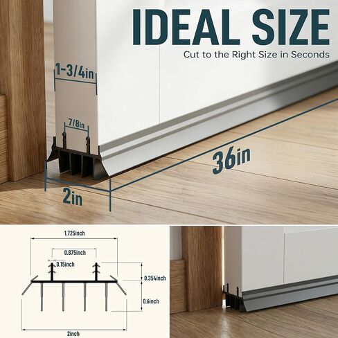 استبدال باب الاجتياح، ختم الجزء السفلي من باب الشق مع زعانف الفينيل 36 بوصة، سدادة باب PVC لتجريد الطقس تناسب فتحة الشق مقاس 7/8 بوصة، ختم الباب الخارجي القابل للقطع 2 حزمة in Kuwait