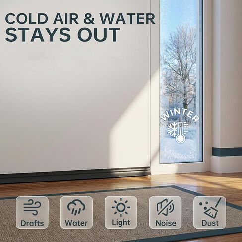 استبدال باب الاجتياح، ختم الجزء السفلي من باب الشق مع زعانف الفينيل 36 بوصة، سدادة باب PVC لتجريد الطقس تناسب فتحة الشق مقاس 7/8 بوصة، ختم الباب الخارجي القابل للقطع 2 حزمة in Kuwait