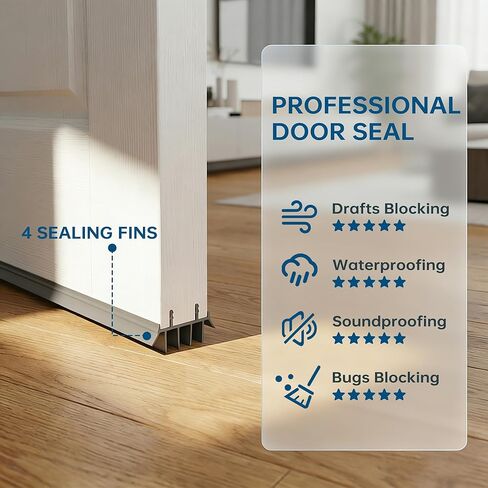 استبدال باب الاجتياح، ختم الجزء السفلي من باب الشق مع زعانف الفينيل 36 بوصة، سدادة باب PVC لتجريد الطقس تناسب فتحة الشق مقاس 7/8 بوصة، ختم الباب الخارجي القابل للقطع 2 حزمة in Kuwait