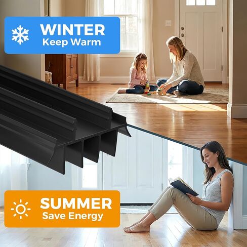 استبدال باب الاجتياح، ختم الجزء السفلي من باب الشق مع زعانف الفينيل 36 بوصة، سدادة باب PVC لتجريد الطقس تناسب فتحة الشق مقاس 7/8 بوصة، ختم الباب الخارجي القابل للقطع 2 حزمة in Kuwait