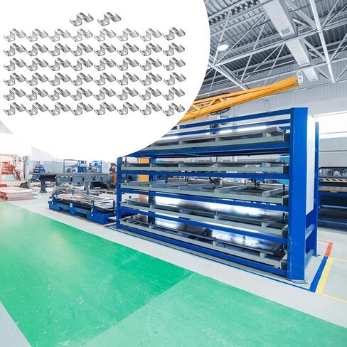 Generic مشابك سرج بمشبك، استبدال الأجهزة المعدنية، مشبك لوحة شبكي قوي عالي التحمل لسلالم الممرات النصفية، 50 قطعة in Kuwait