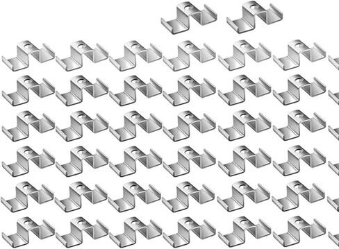 Generic مشابك سرج بمشبك، استبدال الأجهزة المعدنية، مشبك لوحة شبكي قوي عالي التحمل لسلالم الممرات النصفية، 50 قطعة in Kuwait