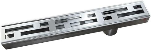 الفولاذ المقاوم للصدأ حديقة درب مياه الأمطار صر نظام الصرف الصحي المعدنية لأغطية نهاية ديكور الممر وشملت 39.4in طول (فضي 39.4X2X2IN) in Kuwait