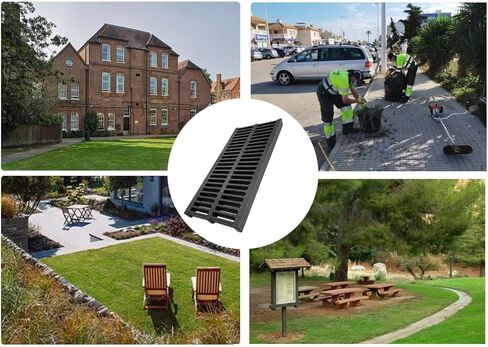Trench & Driveway Channel Drain with Grate for Garden Drainage 50x30x2.5cm Resin Plastic Sewer Cover Grates in Saudi Arabia