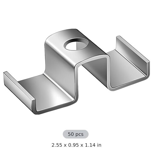 50 Pcs Grating Clip, Steel Saddle Clip Set, 2.55 Inch, Fits Grating & Bar Thickness 3/4″ to 2-5/16″, Heavy Duty Fastener for Stair Tread & Floor in Saudi Arabia