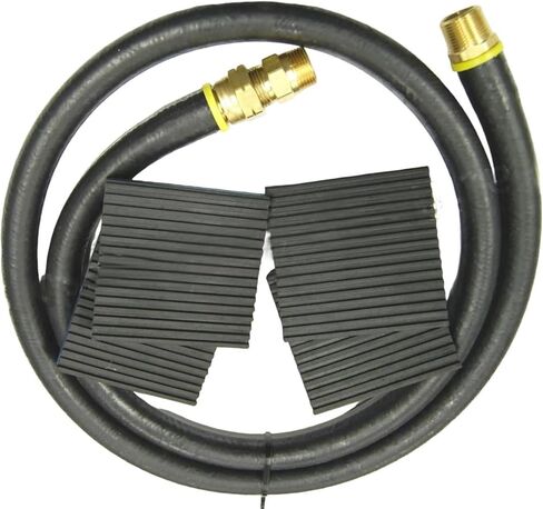 38335303 32321002,MP4E,434-4 FOR CHAMPION AIR COMPRESSOR INSTALLATION KIT HOSE FLEX HOSE 4' X 3/4" MPT W/ 4X4 PADS ﻿ in Kuwait