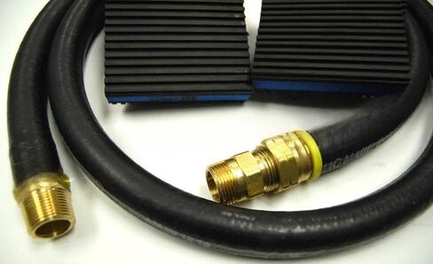 38335303 32321002,MP4E,434-4 FOR CHAMPION AIR COMPRESSOR INSTALLATION KIT HOSE FLEX HOSE 4' X 3/4" MPT W/ 4X4 PADS ﻿ in Kuwait