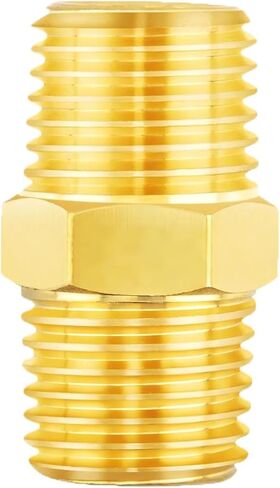 تركيب الأنابيب النحاسية من Depot Metals، حلمة سداسية، أنبوب ذكر 3/8 بوصة × 3/8 بوصة NPT in Kuwait