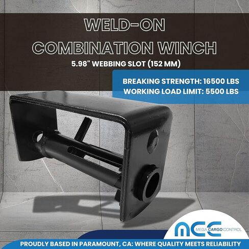 Mega Cargo Control 5 Pack 4" Weld-On Combination Winch for Flatbed Trailer 152 mm Flatbed Equipment Accessories for Tie Down System - 5,500 LBS WLL in Saudi Arabia