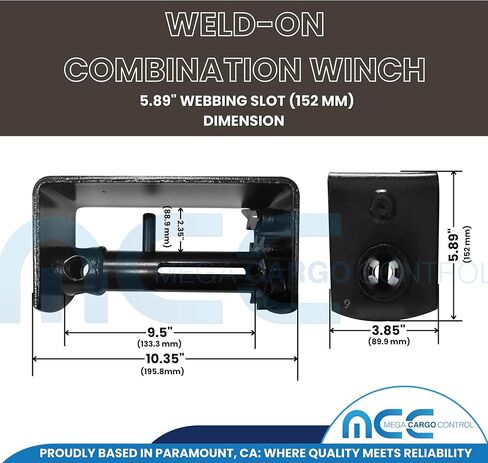 Mega Cargo Control 5 Pack 4" Weld-On Combination Winch for Flatbed Trailer 152 mm Flatbed Equipment Accessories for Tie Down System - 5,500 LBS WLL in Saudi Arabia