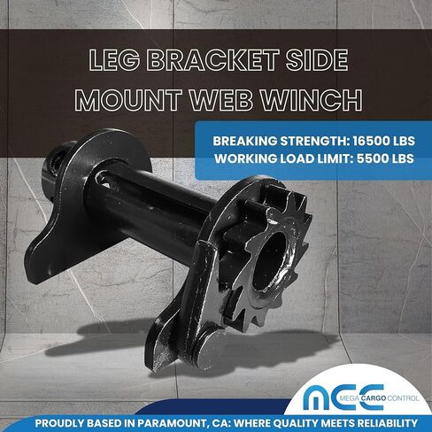 Mega Cargo Control 4" Leg Bracket Side Mount Web Winch - Low Profile Securement System for Tie Down Webbing (2 Pack) in Kuwait