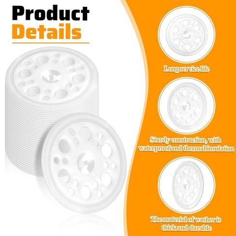 600 Pcs 46 mm/1.81 Inch Plastic Washers Polypropylene Washers Foam Board Insulation Load Spreading Polypropylene Washer for Fixing and Fastening Rigid Foam Insulation Board Panels, White in Saudi Arabia