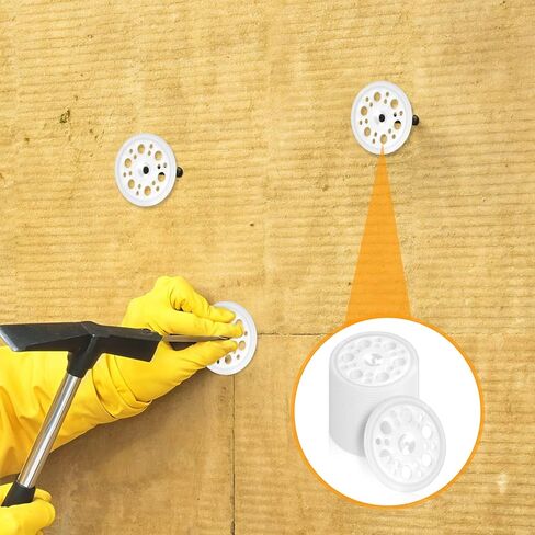 600 Pcs 46 mm/1.81 Inch Plastic Washers Polypropylene Washers Foam Board Insulation Load Spreading Polypropylene Washer for Fixing and Fastening Rigid Foam Insulation Board Panels, White in Saudi Arabia