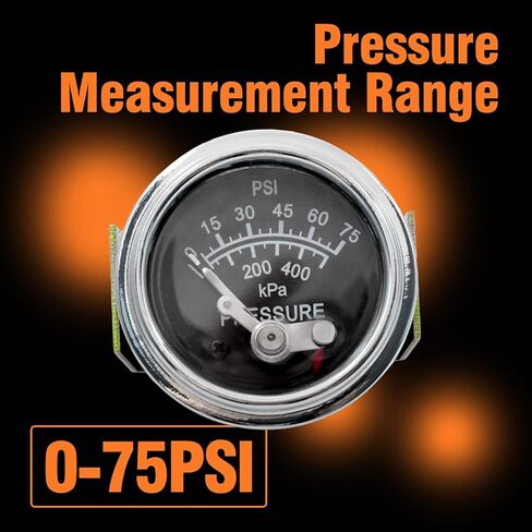 05703110 Pressure Switch Gauge Compatible with Murphy Replace 20P-75 3N2780, 0-75 PSI in Saudi Arabia