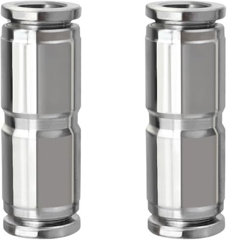 10 قطعة الفولاذ المقاوم للصدأ موصل سريع خرطوم مستقيم من خلال مقاومة درجات الحرارة العالية PU4/6/8/10/12/14/16 تركيبات هوائية (PU8) in Kuwait