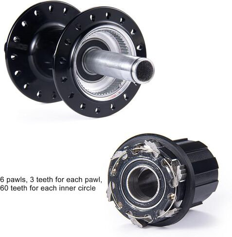 Gavigain Bicycle Hubs Black Aluminium Alloy 32 Holes Front Rear Bike Disc Hubs 4 Bearing Mountain Cycling in Saudi Arabia