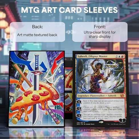 KABINKA MTG Card Sleeves - Turtles 100 Standard Size Pack Clear Front & Matte Finish Back MTG Sleeves for Magic The Gathering TCG in Saudi Arabia