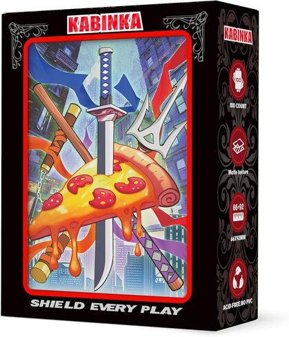 KABINKA MTG Card Sleeves - Turtles 100 Standard Size Pack Clear Front & Matte Finish Back MTG Sleeves for Magic The Gathering TCG in Saudi Arabia