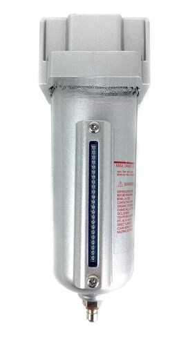 F704N Compressed Air Line Moisture & Water Filter Trap Air Compresor Manual Drain - for Compressed Air Treatment - 250 PSI Input 225 PSI Output, Inlet Outlet 1/2" Female NPT 5.1 oz Liquid Capacity in Saudi Arabia