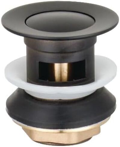 Complement Push-Up Drain with Overflow, Matte Black in Saudi Arabia