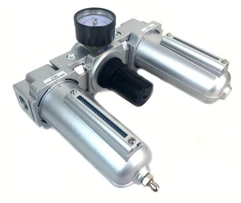 C704N Compressed Air Preparation Filter/Regulator/Lubricator Manual Drain- for Compressed Air Treatment- Air Line Particulate Filter Moisture Trap Lubricator Regulator- 1/2" NPT 250psi 140 CFM 5.1 oz in Saudi Arabia