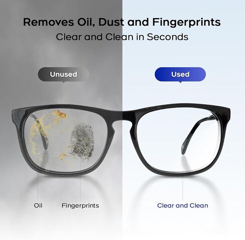Anti-Fog Lens Cleaning Wipes for Eyeglasses, 100 Count Individually Wrapped, Large 12 x 15 cm Eyeglass Cleaner Wipes, Streak-Free & Fast Dry, Safe for Glasses, Sunglasses, Phone, Camera Lens in Saudi Arabia