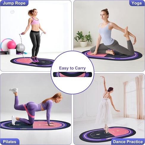 Jump Rope Mat, Large Format Non Slip Mat, Home Workout Exercise Mat, Floor Protect Durable, 63x39x0.31 Inch, Bonus Skipping Rope in Saudi Arabia