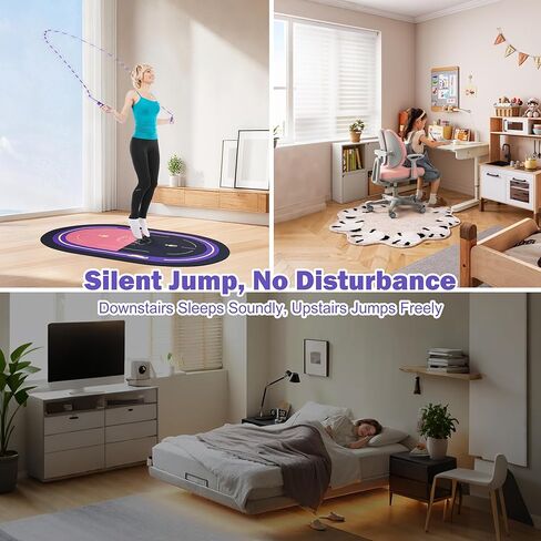 Jump Rope Mat, Large Format Non Slip Mat, Home Workout Exercise Mat, Floor Protect Durable, 63x39x0.31 Inch, Bonus Skipping Rope in Saudi Arabia