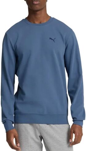 PUMA Men's Long Sleeve Textured Crew Pullover Sweatshirt in Saudi Arabia