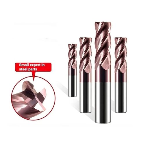 HRC62 Corner Radius End Mill R Bull Nose Milling Cutter Metal Router Tungsten Carbide Steel Tool R0.5 4Flutes(10R0.5x40x10x150) in Kuwait