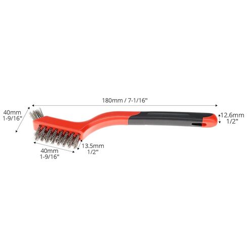 QWORK Wire Scratch Brush Set, 18 Pack Stainless Steel Wire Cleaning Brush with Soft Grip for Removal of Rust, Dirt, Paint in Saudi Arabia