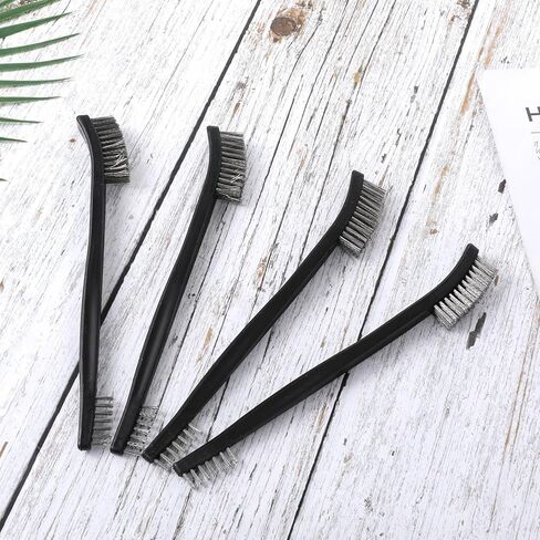 4 Pcs Small Cleaning Brushes, Small Wire Brush for Cleaning, Double-Ended Detail Cleanings Brush for Cleanings Welding Slag and Rust in Saudi Arabia