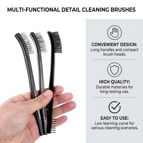 4 Pcs Small Cleaning Brushes, Small Wire Brush for Cleaning, Double-Ended Detail Cleanings Brush for Cleanings Welding Slag and Rust in Saudi Arabia