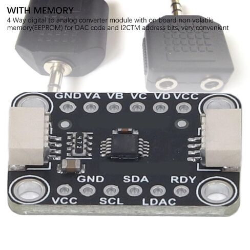 MCP4728 وحدة DAC ذات 4 قنوات 12 بت مع EEPROM - لوحة تحويل رقمية إلى تناظرية I2C للتحكم في الجهد، 2.7 فولت - 5.5 فولت in Kuwait
