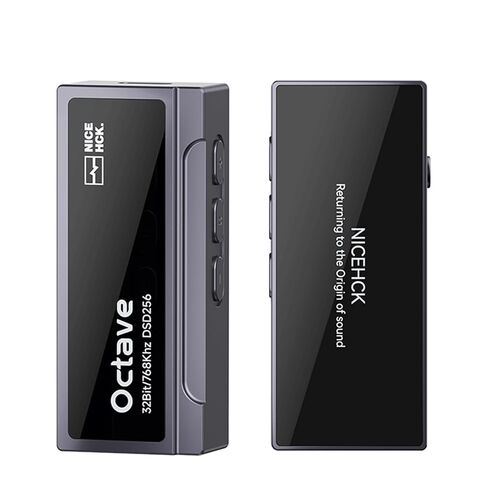 NICEHCK Octave HiFi Audio DAC Amp مع ES9039Q2M، محول دونجل USB مدمج لـ IEM وسماعات الرأس، حجم 100 مستوى، مضخم تشغيلي مزدوج، ميكروفون مضمن، هيكل ألومنيوم CNC (تيتانيوم) in Kuwait