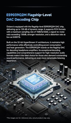 NICEHCK Octave HiFi Audio DAC Amp مع ES9039Q2M، محول دونجل USB مدمج لـ IEM وسماعات الرأس، حجم 100 مستوى، مضخم تشغيلي مزدوج، ميكروفون مضمن، هيكل ألومنيوم CNC (تيتانيوم) in Kuwait